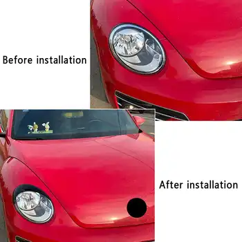 

Car Headlight Eyebrow Eyelids ABS Stickers Trim Cover For VW for Beetle 2012 2013 2014 2015 2016 17 2018 Car styling Accessories