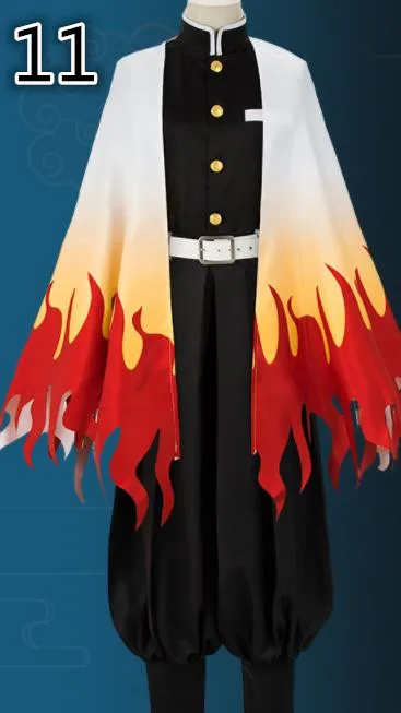 Demon Slayer Tanjirou Nezuko Zenitsu Giyuu Shinobu Mitsuri Muichirou Obanai Muzan; костюм для косплея; одежда для всех мужчин; Кимоно - Цвет: 11