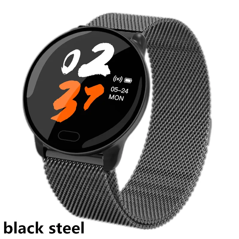black steel Умный Браслет AMYNIKEER K9 спортивный фитнес-браслет пульсометр кровяное давление кислородный мониторинг сна водонепроницаемый смарт-браслет - Цвет: black steel