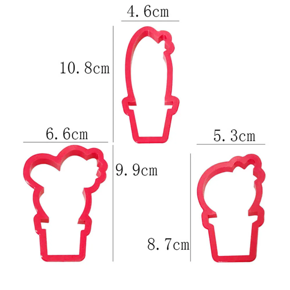 3 шт./компл. кактус для нарезки печенья в виде сделано 3D печатных Fondant(сахарная) кекс Кондитерская формы инструментов для приготовления печенья инструменты для украшения торта
