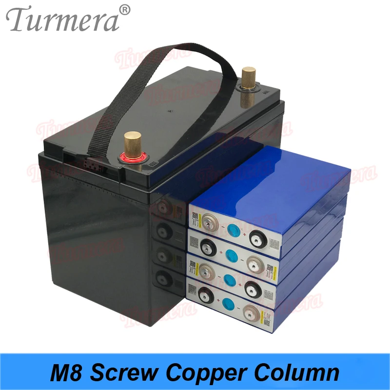 Turmera M5 Screw Copper Column for 12V 90Ah 105Ah 280Ah Lifepo4 Battery Storage Box for Uninterrupted Power Supply 12V Shell Use 06