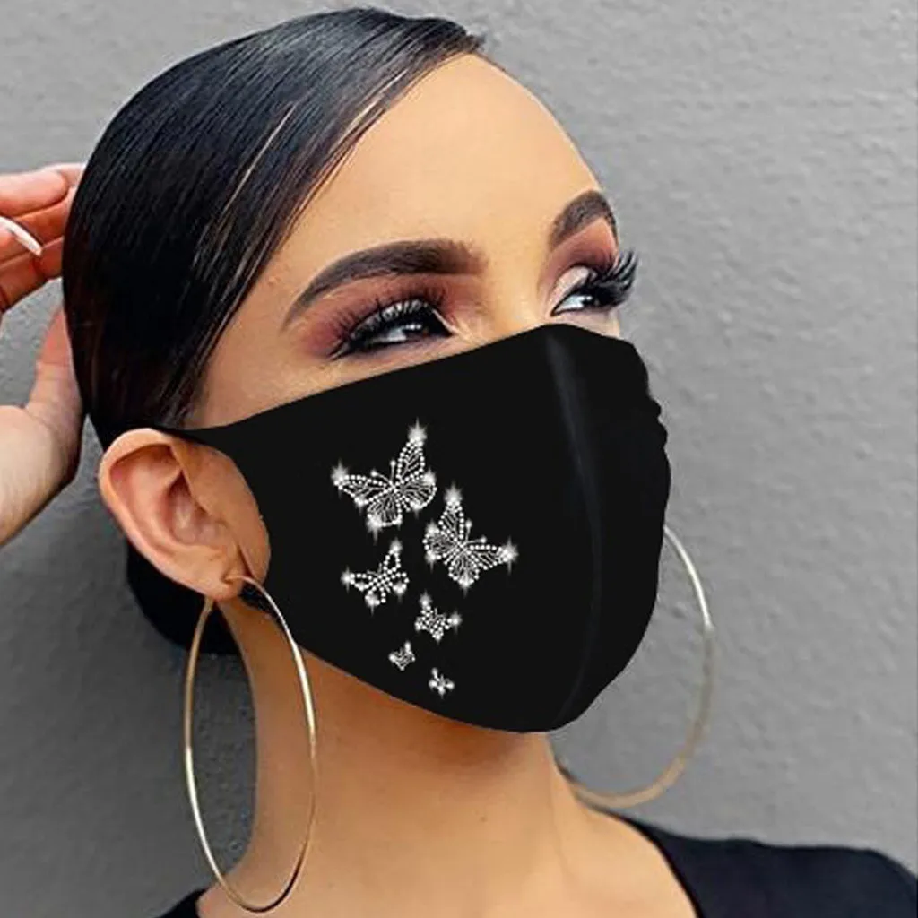 In Stock Reusable Protective Mask Pm2.5 Activated Carbon Filter Printing Mouth Mask Anti Dust Face Mask Windproof Mouth muffle|Masks| - AliExpress