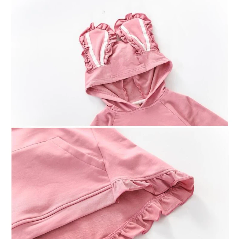 Autumn Girls Clothing Sets Teen Girl Hooded Sweatshirt Coat And Stretch Pants Suit Baby Girl Tracksuit Fashion Kids Clothes Set (4)