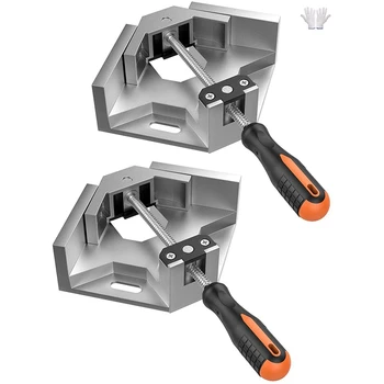 

Right Angle Clip, Single Handle 90° Aluminum Alloy Angle Clip,Woodworking Frame Clamp with Adjustable Swing Jaws