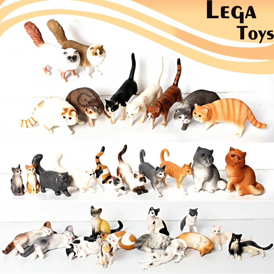 Doll Figurine Pet-Cat-Model-Toys Persian Cat Cats Siamese Realistic Gift Home-Decor Wirehair