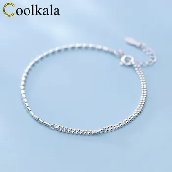 

Coolkala silver simple hipster light beads peas Sweet Lady double layer bracelet