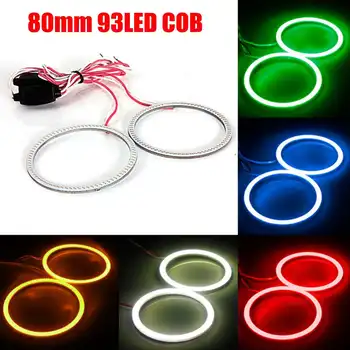 

2x Angel Eyes 80mm Halo Ring Car COB Led Fog Light Motorcycle Daytime Running Light DRL Headlight