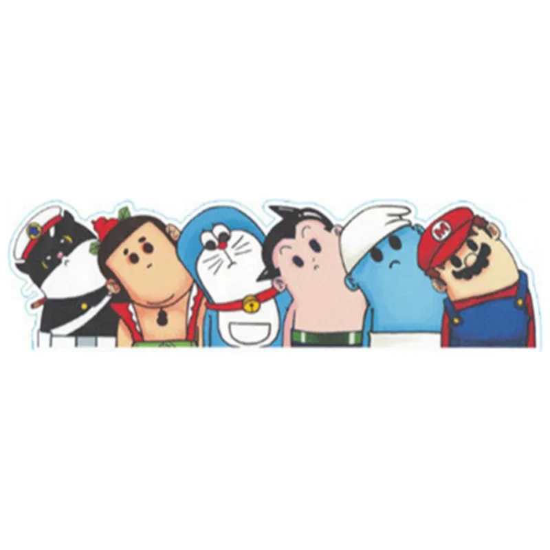 

Car styling stickers super funny wry neck Mario reflective anime poster 3d decals wall window glass decorative vinyl film 28*8cm