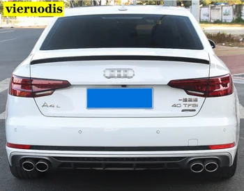 

ABS Plastic Unpainted Primer Color Rear Trunk Boot Roof Wing Spoiler Accessories For Audi A4 A4L B9 Spoiler 2017 2018