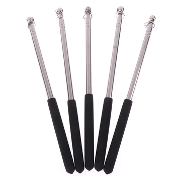 

1pcs Black Stretchable Pointer touch whiteboard pen felt head stainless steel telescopic rod teacher pointer 1 meter