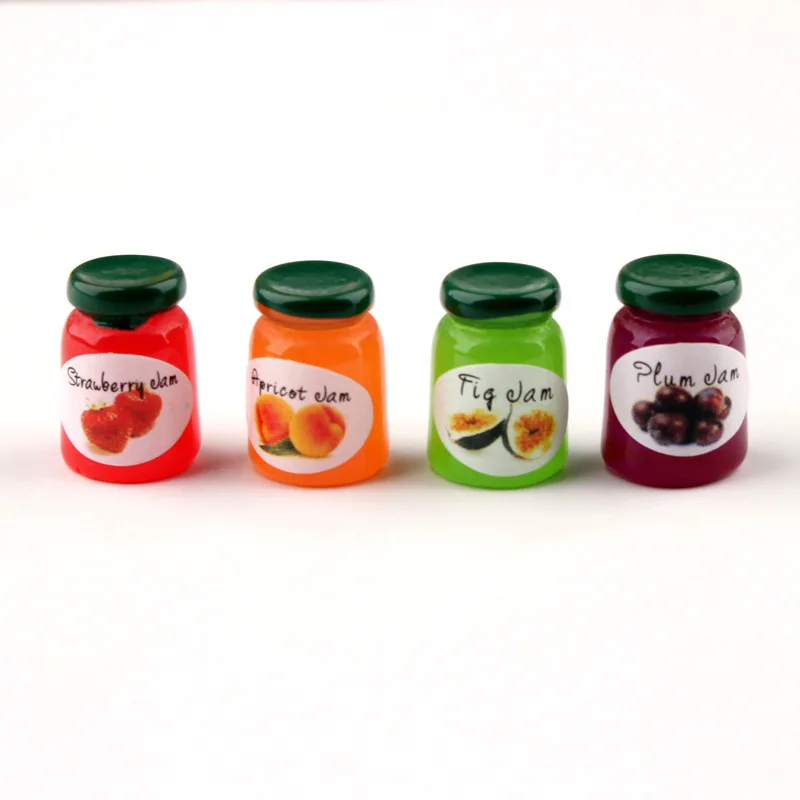 Description Picture 3 of item20Pcs 15x10mm Resin Jam Jar Decoration Crafts Flatback Cabochon Figurines & Miniatures For Home Decoration Accessories
