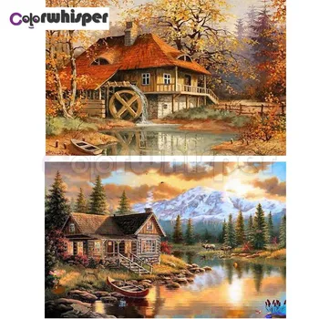 

Diamond Painting 5D Full Square/Round Drill House Scenery Daimond Embroidery Painting Cross Stitch Mosaic Picture Wall Art Z253