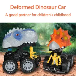 Горячие колеса машинки динозавр автомобиль игрушки для детей пластиковые рождественские подарки динозавр деформации автомобиля