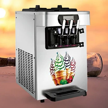 

Commercial soft serve Ice cream machine electric 18-22L / H three flavorssweet cone ice cream maker 110V / 220V 1700W