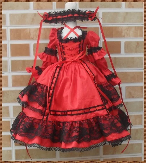 Модная кукольная одежда для девочек, платье для кукол BJD 1/4 1/3 1/6, аксессуары для кукол, милая кукольная одежда ручной работы, BJD MSD одежда - Цвет: red
