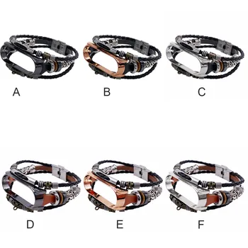 

Sports Bracelet Fashion band Accessories For Xiaomi Mi Band 4 Replacement Leather Beading Bracelet Strap Weave Braideds
