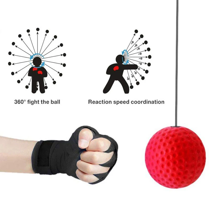Boxing Speed Ball Head-mounted PU Punch ball MMA Sanda Training Hand Eye Reaction Home Sandbag Fitness Boxing Equipment boxeo