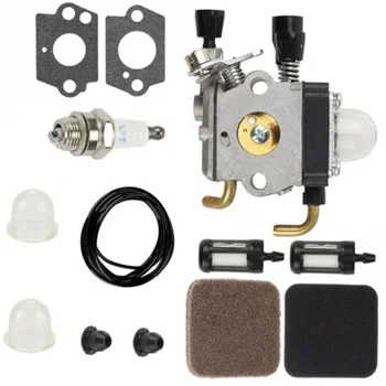 

Carburetor For Stihl FS85 FS75 FS80 KM85 HS75 HS80 HS85 Carb Air Fuel Filter Kit 2 Feet Black Fuel Line Gaskets Air Filters