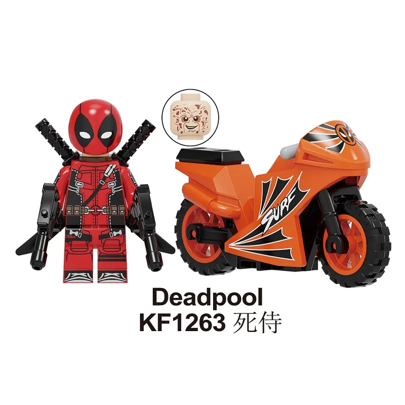 KF1263 20Pcs No Box 20 шт. Терминатор с мотоциклом Супер Герои фигурки экшн-кубики строительные блоки детские игрушки DIY детский подарок KF1306 - Цвет: KF1263 20Pcs No Box
