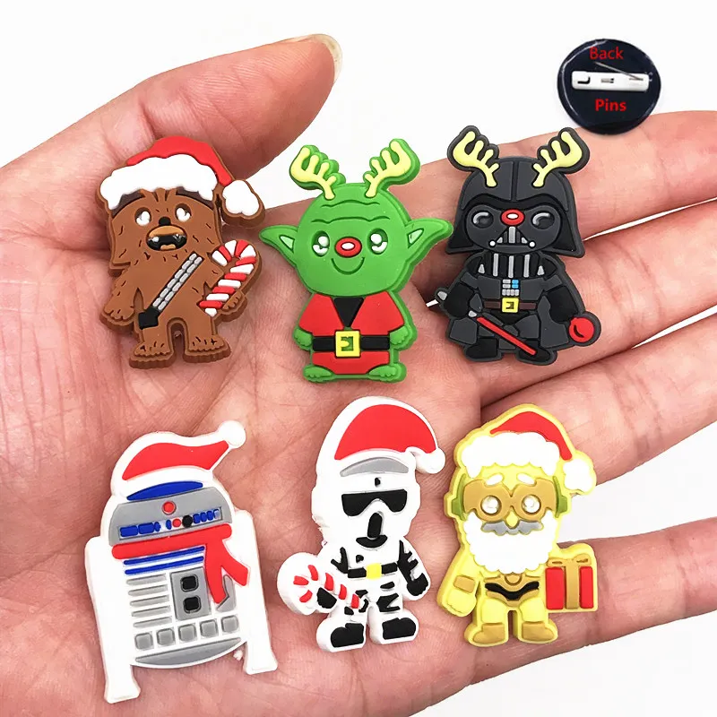 6 шт. силиконовая брошь с изображением Звездных Войн для рюкзака сделай сам