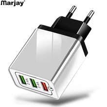 Зарядное устройство Marjay Quick Charge 3,0 USB с 3 портами QC3.0 QC, зарядное устройство для мобильных телефонов для iphone, samsung, Xiaomi, huawei, настенное зарядное устройство для путешествий