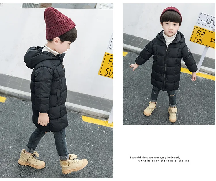 Kids Hooded Coat children's Winter jackets Warm cotton-padded jacket For Girls boys clothes enfant Outerwear Thicken Overcoat