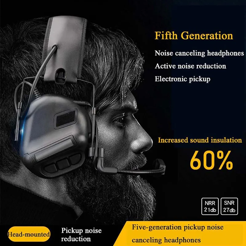 

(Tactical) Headphone Noise Cancellation Pickup Headset Hunting Shooting Game Accessories WW