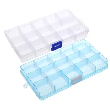 

15 Grids Removable Plastic Storage Box Jewelry/Earring/Tools Container Case