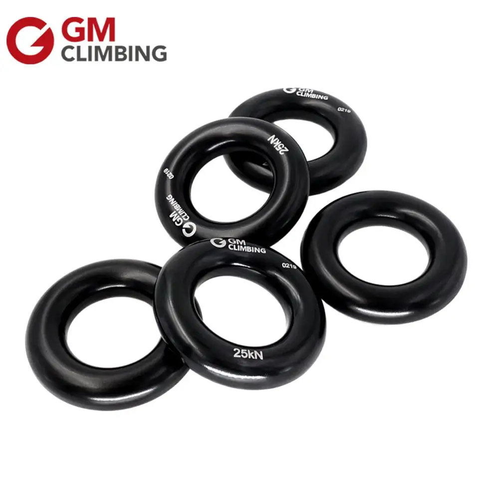 Gm Climbing 5pcs Rappel Ring Hammock Setting 25kn Descending Ring For Rock Climbing Backpacking