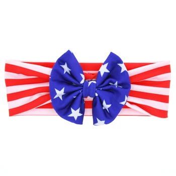 

Rabbit Ears Bow Striped Stars Winter Printed Knotted Headwear Headband For Girls Hair Accessories Headbands Holiday Party