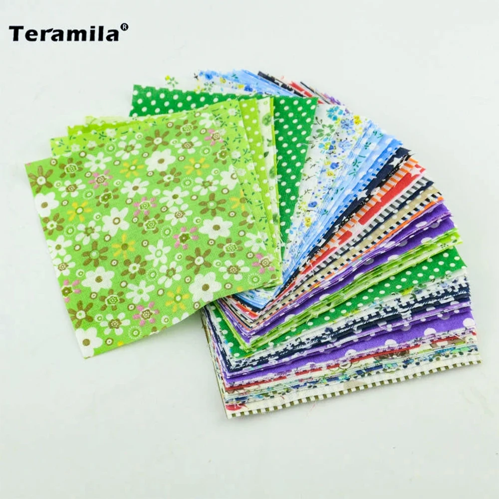 Teramila Cotton Fabric Charm Packs 50 Pieces 10cmx12cm Stash Patchwork Quilting Tilda No Repeat Design Tissue Fat Quarter cotton craft fabric cotton fabric craft fabric fabric material
