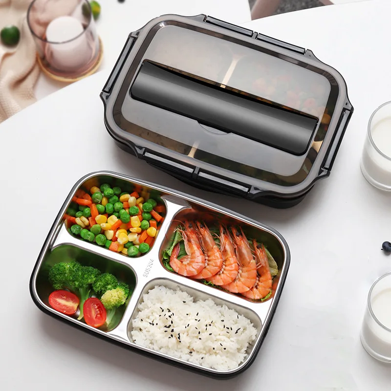 

1000ml Stainless Steel Lunch Box Boiling Water Heated Food Container School Canteen Office Bento Box Kids Meal Prep Microwavable