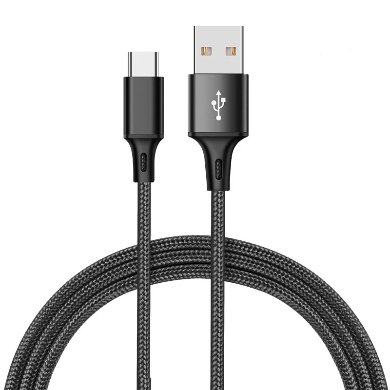 Usb type-C кабель для Xiaomi Redmi Note 7 mi9 USB C кабель для samsung S9 провод для быстрого заряда оригинальное зарядное устройство для мобильного телефона шнур для передачи данных - Цвет: Черный