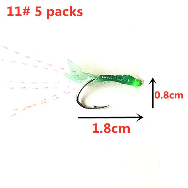5 pack 30pcs/lot Shrimp Soft Lure Fishing Artificial Bait With Glow Hook Swivels Anzois Para Pesca Sabiki Rigs Fishing Lure NO 11    5 pakcs