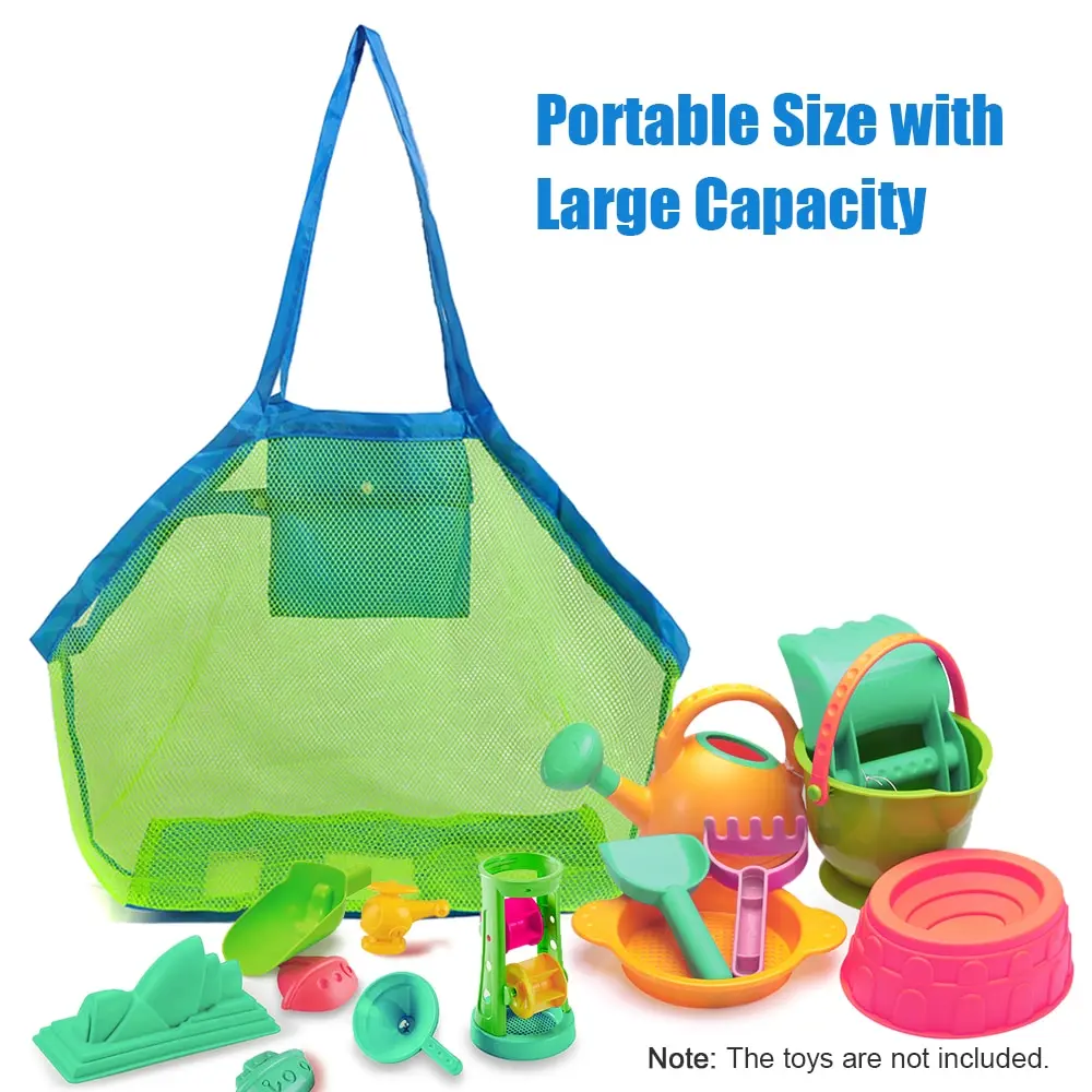 1PC Foldable Beach Bag Kids Children Mesh Storage Oxford Cloth Toy Baskets Sand Away Carry Totes | Спорт и развлечения