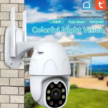 

Tuya WiFi Wireless Smart IP Camera 360 Degree Home Security HD 1080P IP Camera Two-way Audio Night Vision PTZ Motion Detection