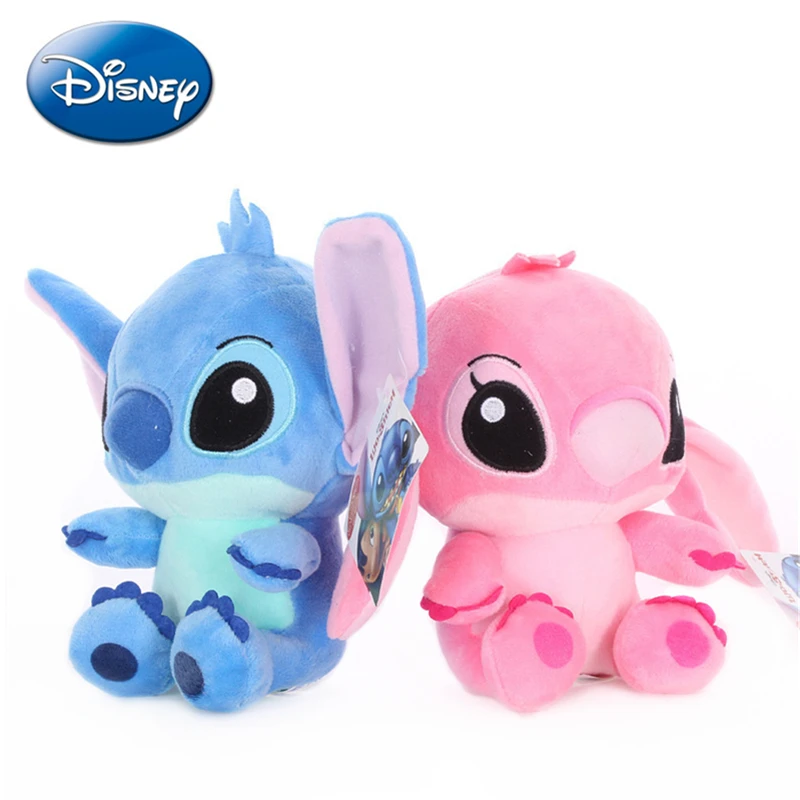

20cm Disney Lilo & Stitch Anime Cartoon Stuffed Plush Dolls Models pink blue Plush Pendant Toys kids Christmas halloween gifts