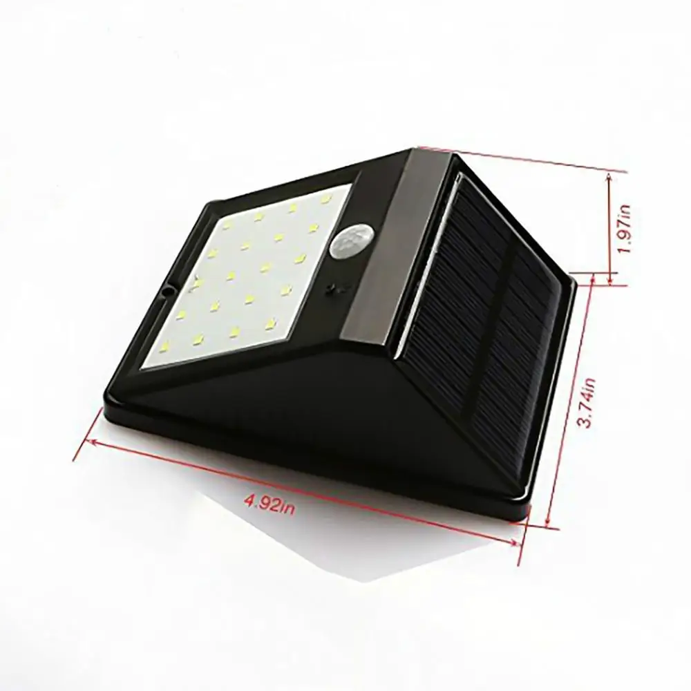 PIR Motion Sensor Solar Light 20 LEDs Sunlight Control Solar Energy Street Light Yard Path Home Garden Solar Power Wall Light
