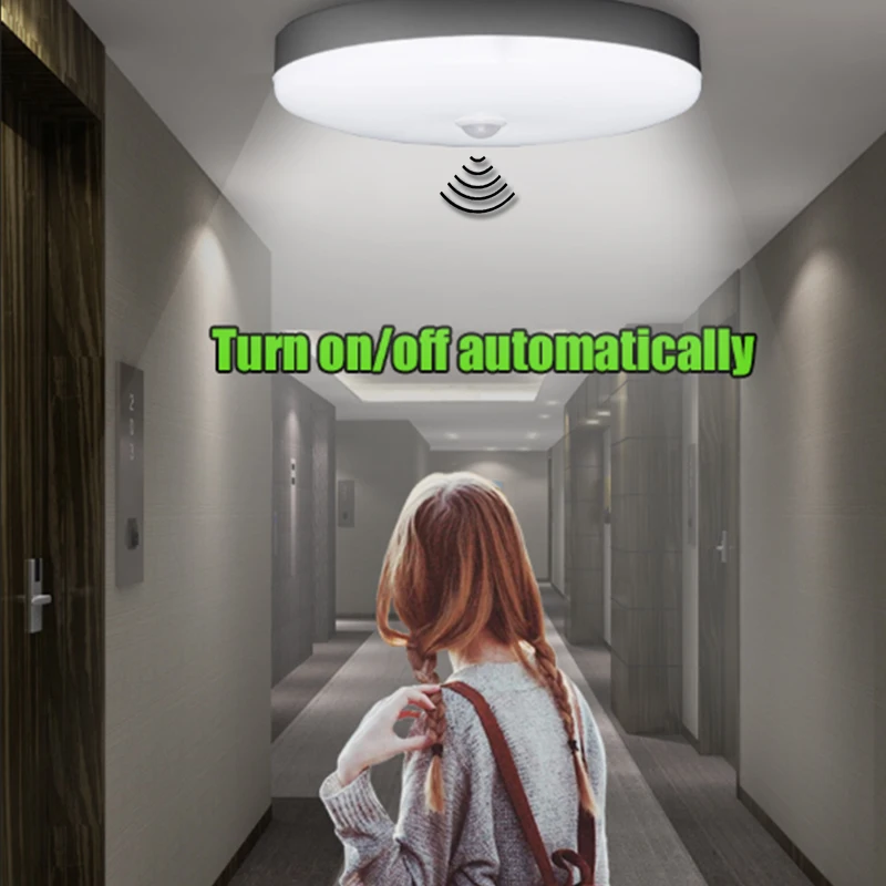  Surface Mounted LED Ceiling Lamps PIR Motion Sensor Night Lighting 12/18W Modern Ceiling Lights For - 32960942650