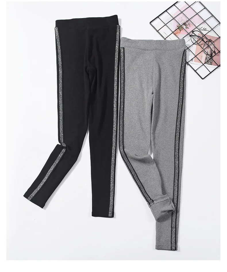ONLyounFashion/облегающие Женские Леггинсы для бега, горизонтальные полосатые брюки стрейч большого размера, брюки-карандаш облегающие штаны