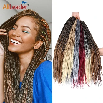 

Alileader Ombre Color Box Braids Crochret Hair Soft Twist Crochet Braid Hair Synthetic Braiding Hairs Extension Senegalese Braid