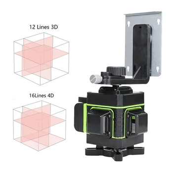 

Laser Level Green 12 Lines 4D Level Self-Leveling 360 Horizontal And Vertical Cross Laser level green Beam Indoors and Outdoors