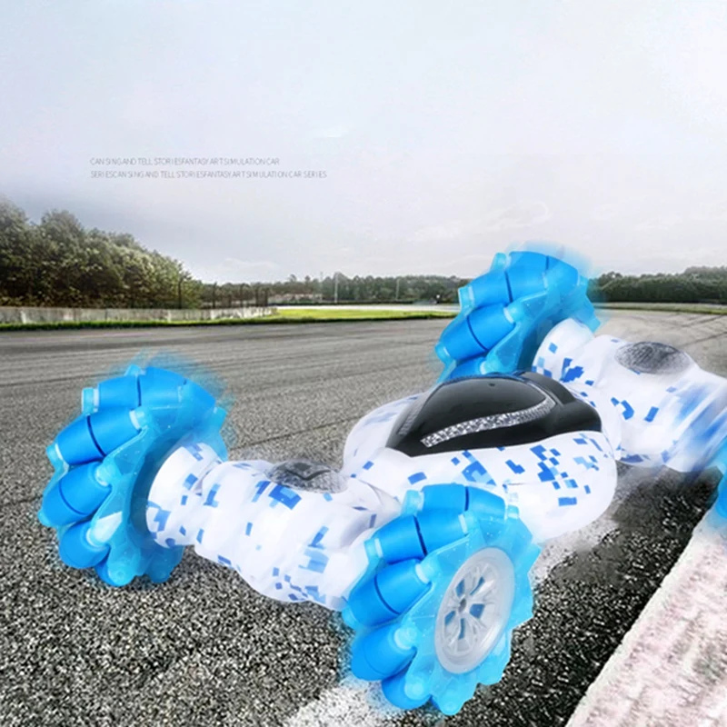 Трюк RC автомобиль игрушка жесты зондирования скручивание автомобиля, детские игрушки рождественские подарки для мальчиков и девочек двусторонний флип-светильник со звуком