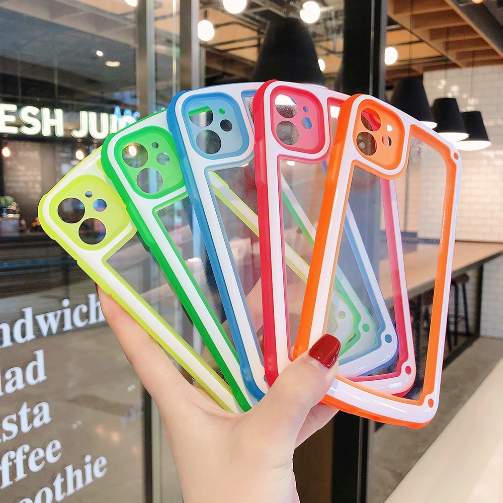 Чехол для телефона флуоресцентный цветной чехол iphone 11 Pro Max XR X XS 6 6s 8 7 Plus Роскошный