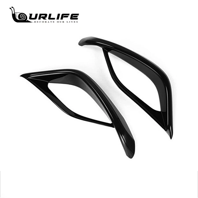 Carbon fiber Chrome ABS Car Front Rear Fog Light Lamp Cover Trim For Toyota Highlander Kluger XU70 2020 2021 2022 Accessories Rear Carbon fiber