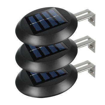 

9 LEDs Wall Mount Waterproof Home Solar Powered Sink Yard Round Gutter Fence Night Grille Light Pathway Outdoor Garden