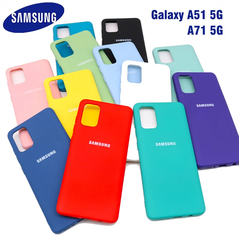 Samsung Galaxy A51 5G A71 5G Liquid Silicone Case Soft Silky Shell Cover Galaxy A51 A71 High Quality Soft-Touch Back Protective phone card case