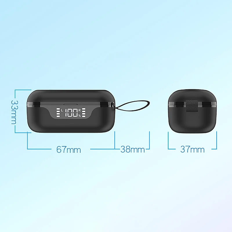 T8 Bluetooth Headset TWS Bluetooth 5 0 Binaural Stereo Sports Digital Display Charging Warehouse Wireless Headset