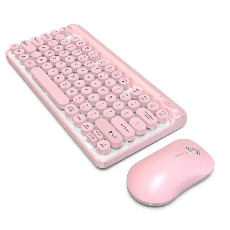 EastVita беспроводная клавиатура и мышь набор ультра-тонкая мышь Клавиатура Набор для ноутбука ПК компьютер - Цвет: Pink