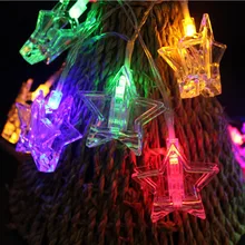 Светодиодный светильник с зажимами в виде пентаграммы, цветная гирлянда в форме звезды для фотосъемки, декоративный светильник на Рождество, домашний фестиваль, гирлянда